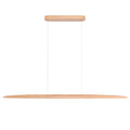 YISDESIGN 39" 24W Wood LED Linear Pendant Light Fixture Led Dining Room Light Dimmable Hanging Light Fixture for Dining Room Kitchen Island Pool Table Lights Natural Wood Color